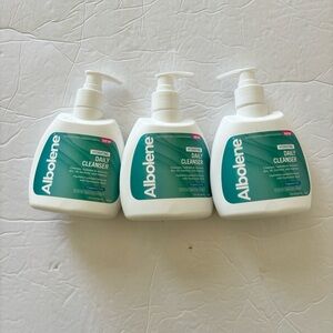 Albolene Daily Face Neck Cleanser Fragrance Free 10 oz Hyaluronic Acid Lot of 3